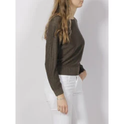Pull Dos V Pailleté Kaki Femme - Morgan 8 Pull Dos V Pailleté Kaki Femme - Morgan -Le Dressing Parfait pull dos v paillete kaki femme morgan 2