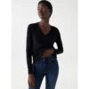 Pull En Laine Fin Col V Noir Femme - Salsa 2 Pull En Laine Fin Col V Noir Femme - Salsa -Le Dressing Parfait pull en laine fin col v noir femme salsa