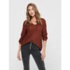 Pull En Maille New Megan Marron Femme - Jacqueline De Yong -Le Dressing Parfait pull en maille new megan marron femme jacqueline de yong