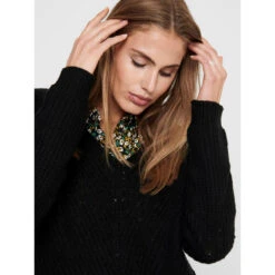 Pull En Maille New Megan Noir Femme - Jacqueline De Yong -Le Dressing Parfait pull en maille new megan noir femme jacqueline de yong 3