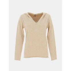 Pull Fin à Capuche Ulanow Sable Femme - Sun Valley