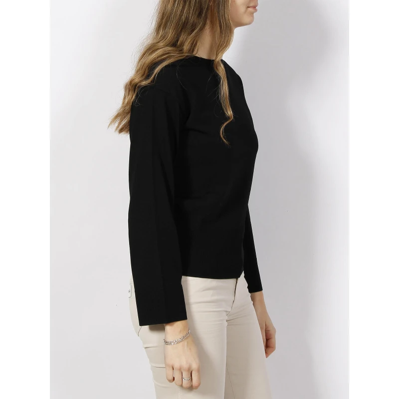 Pull Fin Bouton Noir Femme - Armani Exchange 5 Pull Fin Bouton Noir Femme - Armani Exchange – Image 3