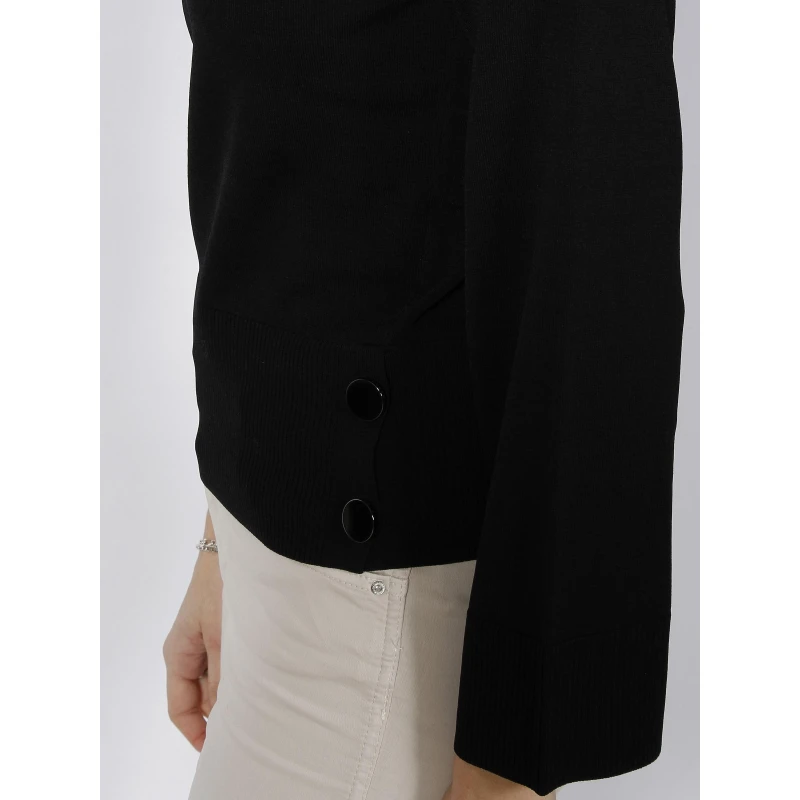 Pull Fin Bouton Noir Femme - Armani Exchange 6 Pull Fin Bouton Noir Femme - Armani Exchange – Image 4