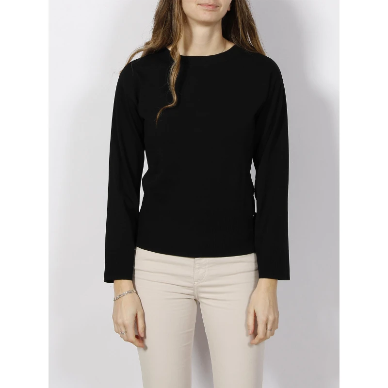 Pull Fin Bouton Noir Femme - Armani Exchange 3 Pull Fin Bouton Noir Femme - Armani Exchange
