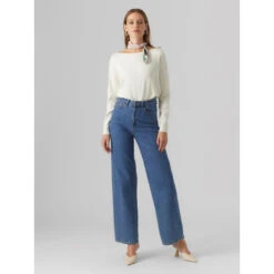 Pull Fin Col Bateau Manches 3/4 Nancy écru Femme - Vero Moda -Le Dressing Parfait pull fin col bateau manches 34 nancy ecru femme vero moda 2