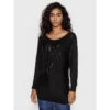 Pull Long Carole Noir Femme - Guess -Le Dressing Parfait pull long carole noir femme guess