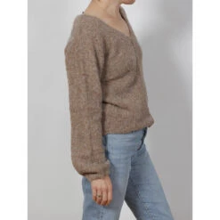 Pull Mania Rafia Marron Femme - Morgan -Le Dressing Parfait pull mania rafia marron femme morgan 2