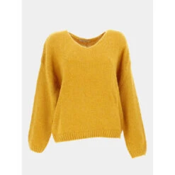 Pull Molly Jaune Moutarde Femme - Teddy Smith