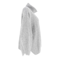 Pull Oversize Col Roulé Chloé Gris Femme - Teddy Smith -Le Dressing Parfait pull oversize col roule chloe gris femme teddy smith 2