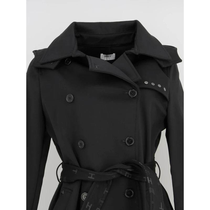 Trench Long Basic Queen Noir Femme - HBT 5 Trench Long Basic Queen Noir Femme - HBT – Image 3