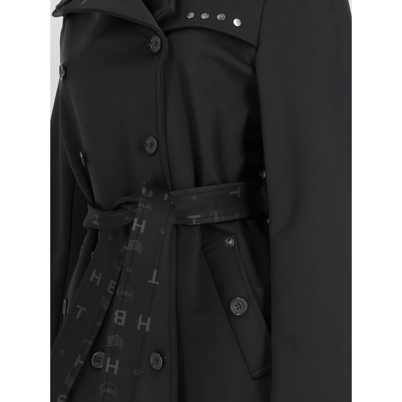 Trench Long Basic Queen Noir Femme - HBT 6 Trench Long Basic Queen Noir Femme - HBT – Image 4