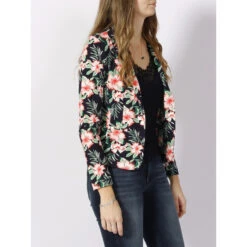 Veste Blazer à Fleurs Pop Trash Noir Femme - Only -Le Dressing Parfait veste blazer a fleurs pop trash noir femme only 2