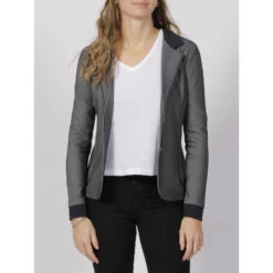 Veste Blazer Basic Shirley Denim Bleu Marine Femme - HBT