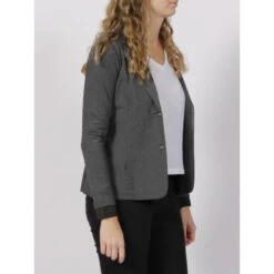 Veste Blazer Basic Shirley Gris Femme - HBT 8 Veste Blazer Basic Shirley Gris Femme - HBT -Le Dressing Parfait veste blazer basic shirley gris femme hbt 2