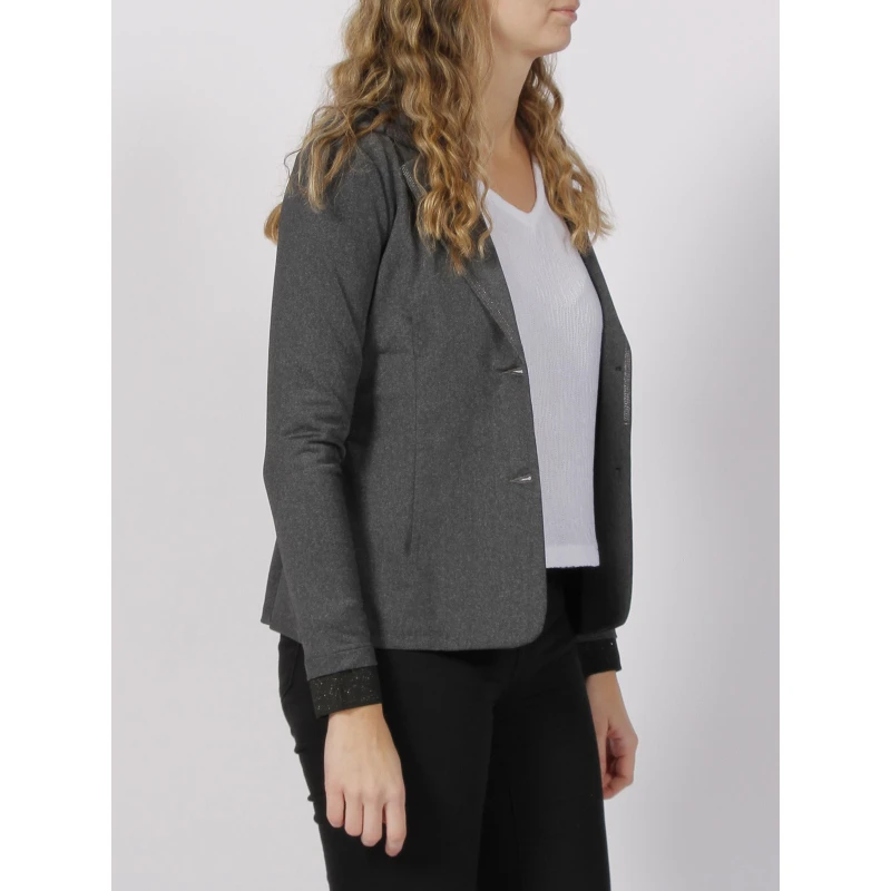 Veste Blazer Basic Shirley Gris Femme - HBT 5 Veste Blazer Basic Shirley Gris Femme - HBT – Image 3