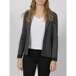 Veste Blazer Basic Shirley Gris Femme - HBT