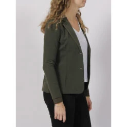 Veste Blazer Basic Shirley Kaki Femme - HBT -Le Dressing Parfait veste blazer basic shirley kaki femme hbt 2