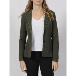 Veste Blazer Basic Shirley Kaki Femme - HBT