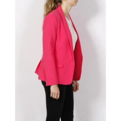 Veste Blazer Cris Rose Fluo Femme - Morgan -Le Dressing Parfait veste blazer cris rose fluo femme morgan 2