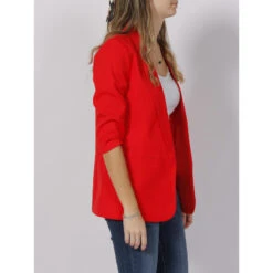 Veste Blazer Elly Rouge Femme - Only -Le Dressing Parfait veste blazer elly rouge femme only 2