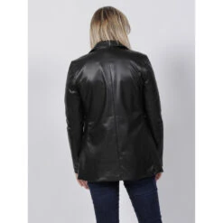 Devant -Le Dressing Parfait veste blazer enduit olympia noir femme vero moda 1
