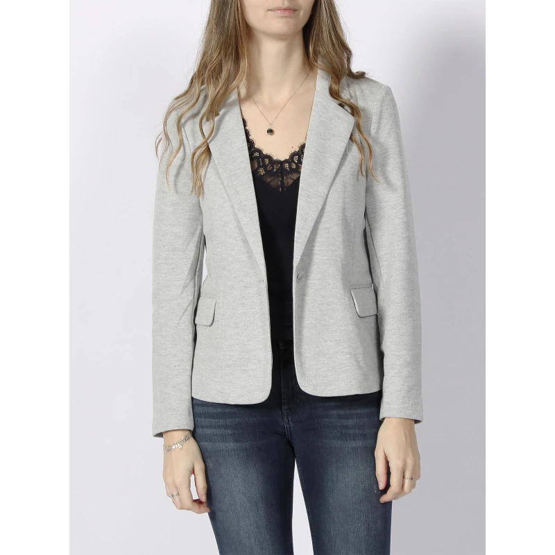 Veste Blazer Julia Gris Femme - Vero Moda 3 Veste Blazer Julia Gris Femme - Vero Moda
