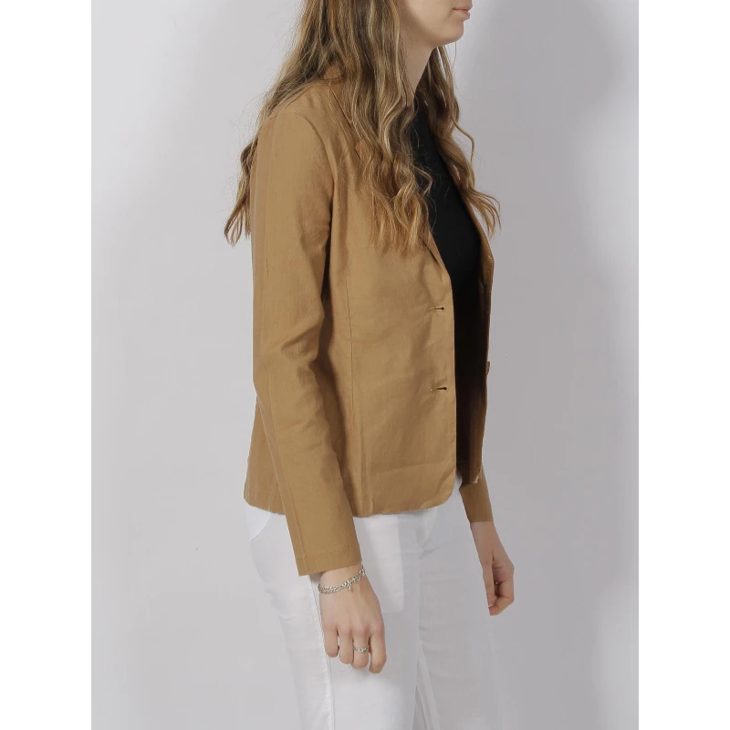 Veste Blazer Shirley Lin Marron Femme - Hbt 5 Veste Blazer Shirley Lin Marron Femme - Hbt – Image 3