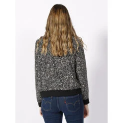Devant -Le Dressing Parfait veste bomber legere adeline noir femme deeluxe 1
