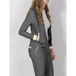 Veste Bombers Kimy Imprimés Denim Gris Femme - HBT -Le Dressing Parfait veste bombers kimy imprimes denim gris femme hbt 2