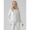 Veste En Jean Wild Soya Blanc Femme - Vero Moda -Le Dressing Parfait veste en jean wild soya blanc femme vero moda