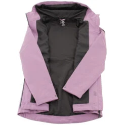 Devant -Le Dressing Parfait veste impermeable a capuche violet femme dare 2b 1