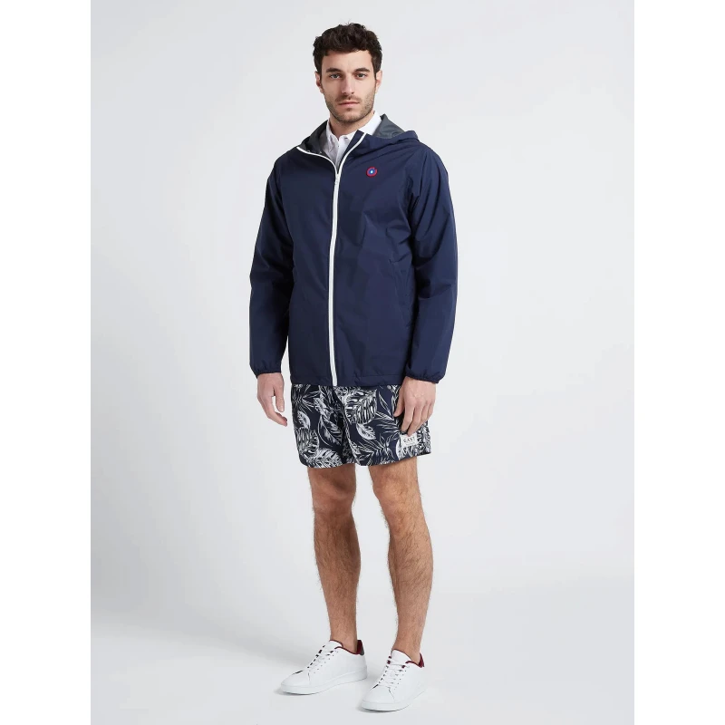 Veste Imperméable Courte Passy Indigo Bleu - Flotte 5 Veste Imperméable Courte Passy Indigo Bleu - Flotte – Image 3