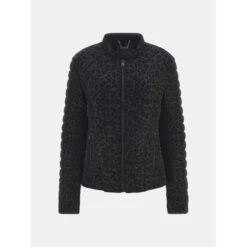 Veste Matelassée New Vona Animal Noir Femme - Guess -Le Dressing Parfait veste matelassee new vona animal noir femme guess 2