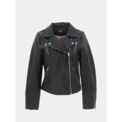 Veste Perfecto Simili Cuir Gemma Noir Femme - Only