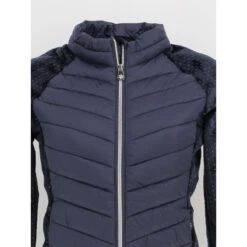 Veste Polaire Bi-matière Nikki Bleu Marine Femme - Angele Sportswear -Le Dressing Parfait veste polaire bi matiere nikki bleu marine femme angele sportswear 2