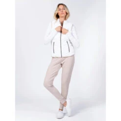 Veste Polaire Sans Manche Bi-matière Blanc Femme - Sun Valley -Le Dressing Parfait veste polaire sans manche bi matiere blanc femme sun valley 3