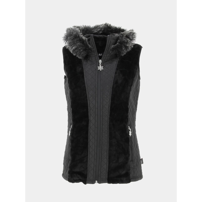 Veste Polaire Sans Manche Vienne Noir Femme - Angele Sportswear 3 Veste Polaire Sans Manche Vienne Noir Femme - Angele Sportswear