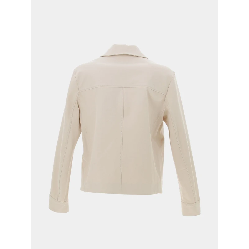 Veste Stretch Gabardine Beige Femme - Calvin Klein 4 Veste Stretch Gabardine Beige Femme - Calvin Klein – Image 2