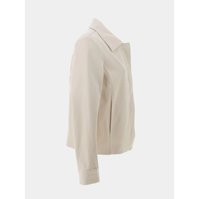 Veste Stretch Gabardine Beige Femme - Calvin Klein 5 Veste Stretch Gabardine Beige Femme - Calvin Klein – Image 3